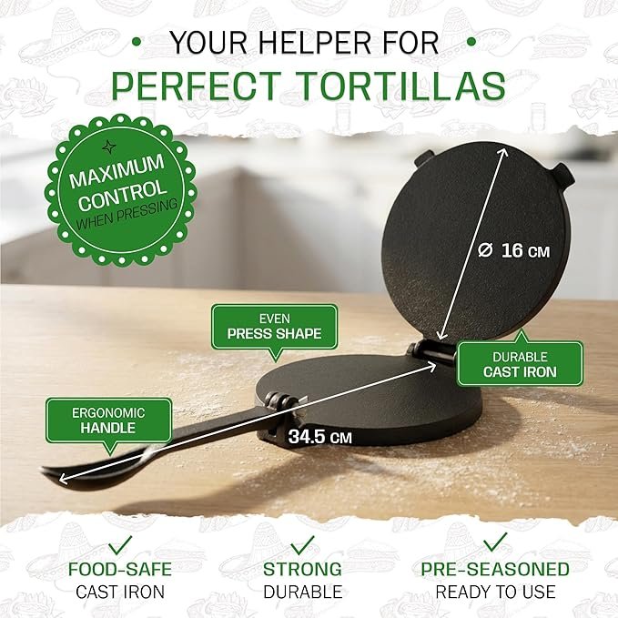 Tortillada – Premium Tortilla Press Cast Iron thumbnail
