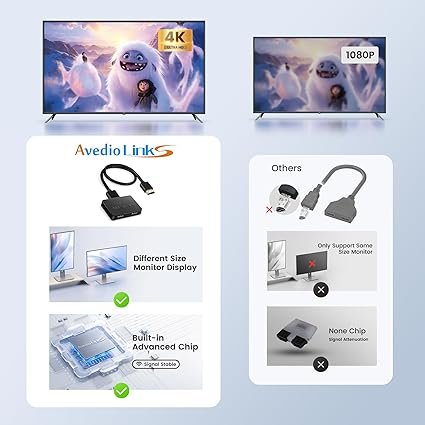 Avedio links HDMI Splitter 1 in 2 Out thumbnail
