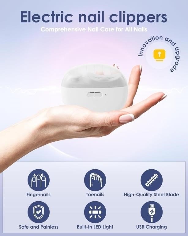 Electric Nail Clipper Upgraded 3 in 1 Automatic thumbnail