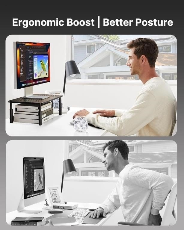  HUANUO Monitor Stand, Monitor Stand Riser 3 Height thumbnail