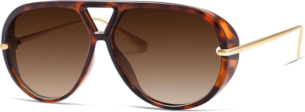 VANLINKER Oversized Trendy Polarized Aviator Sunglass  thumbnail