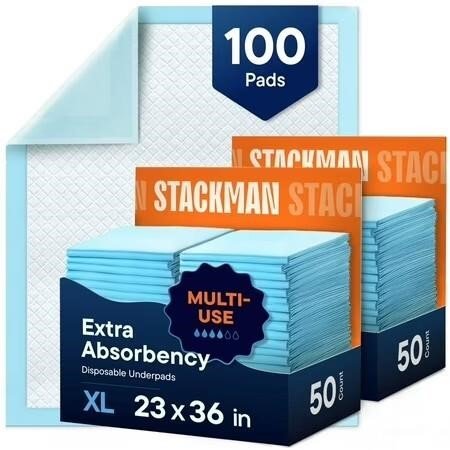 Chucks Pads Disposable 100-Pack Adult Incontinence