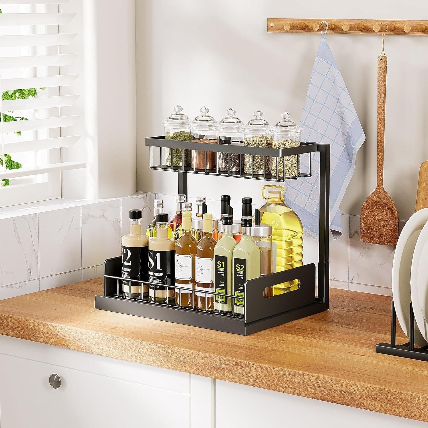 NEW-Pull Out Sink Shelf for Kitchen LM17904 thumbnail