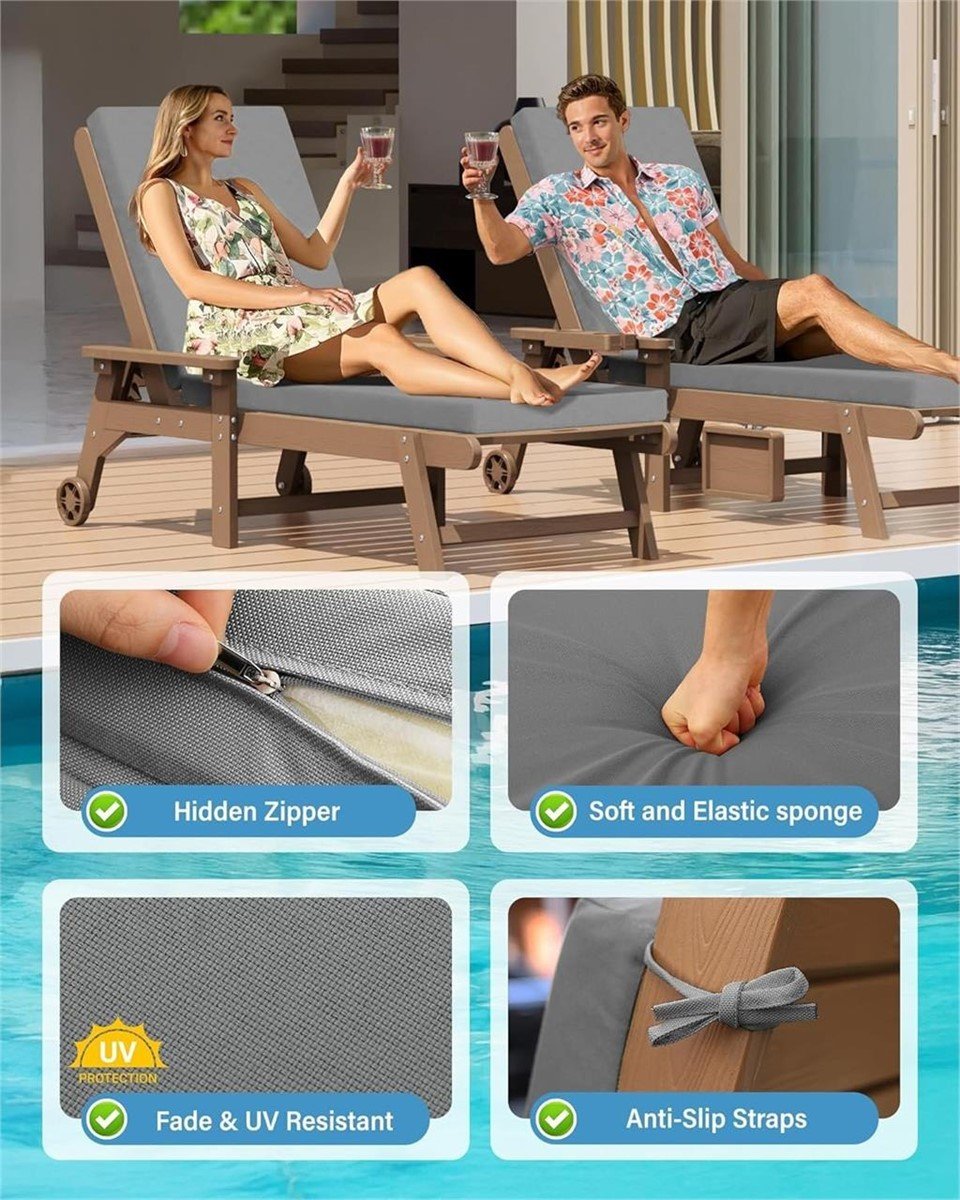 YEFU Chaise Lounge Cushion Outdoor  thumbnail