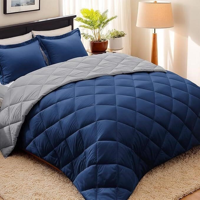 HIG 3pc Navy King Size Comforter Set -All Sea thumbnail