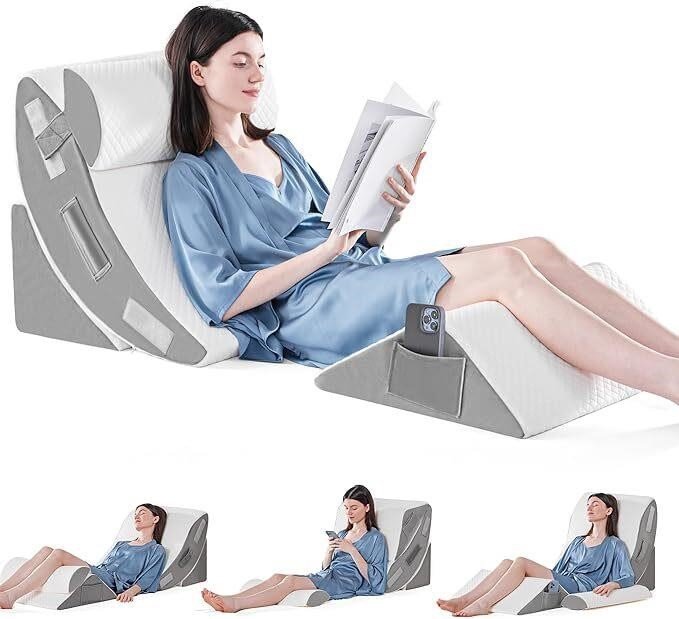 Yojoker 4PCS Orthopedic Bed Wedge Pillow Set thumbnail