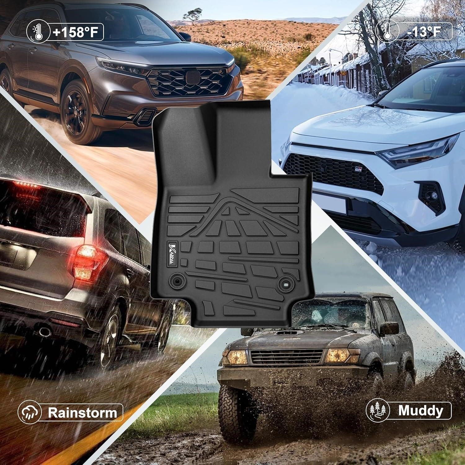KARPAL All-Weather Floor Mats for Toyota RAV4 2019-2025 (qty3) thumbnail