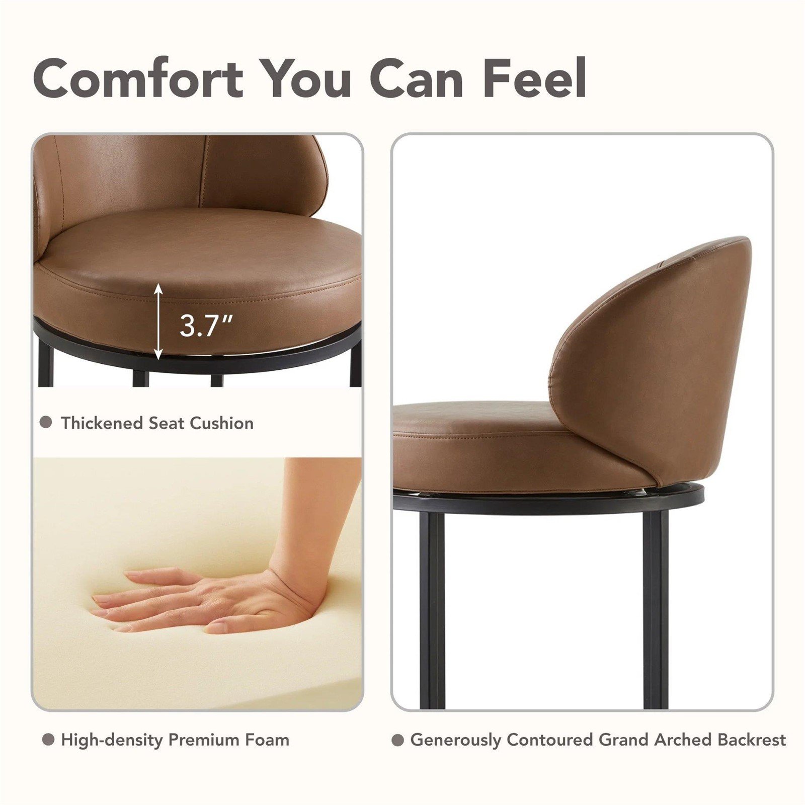 Upholstered Swivel Counter Bar Stool KS119180 thumbnail