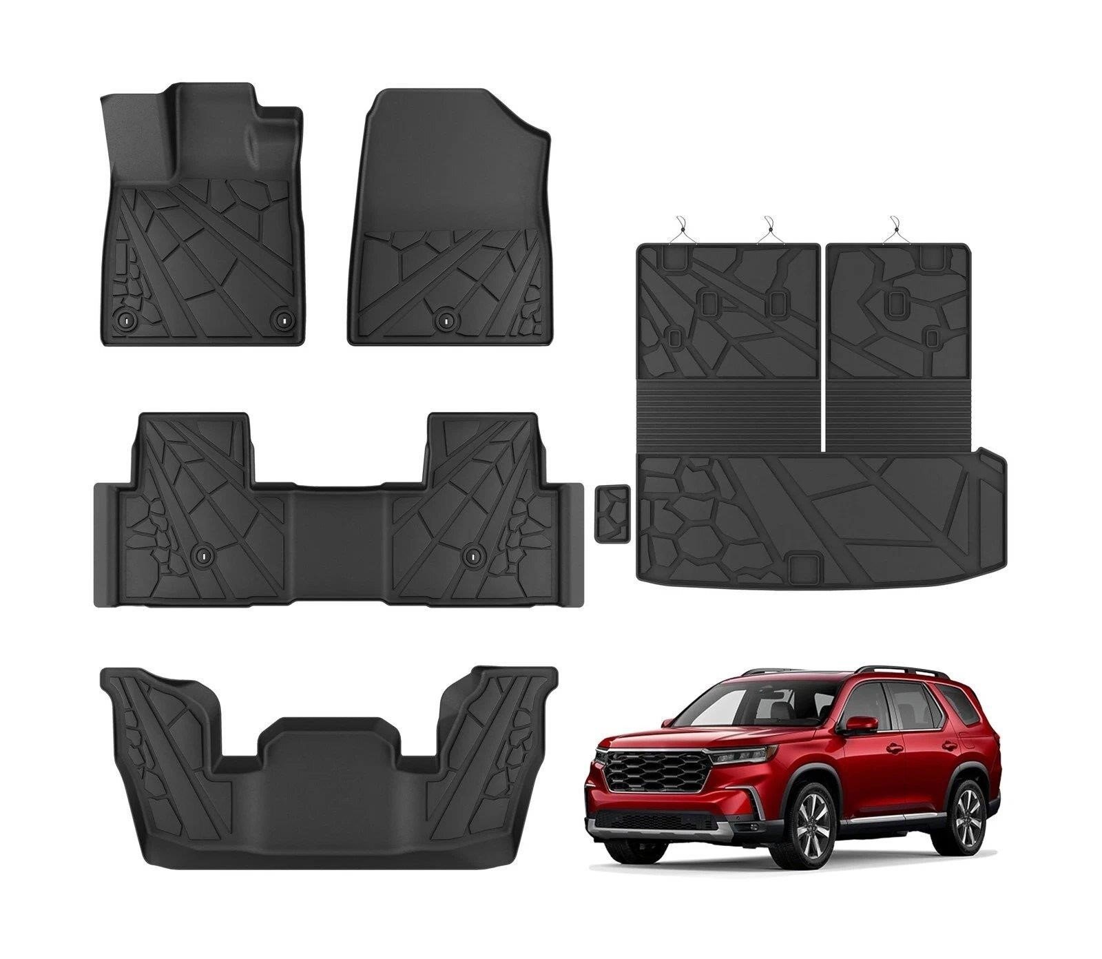 Floor Mats Set for Honda Pilot (qty1 (2023-26 ) + qty1 (2026-22))