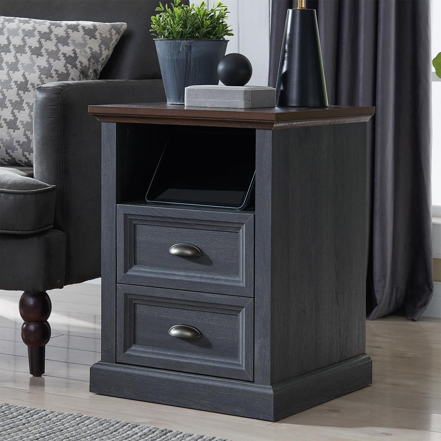 Nightstand with Charging Station (qty4 white+3 grey)