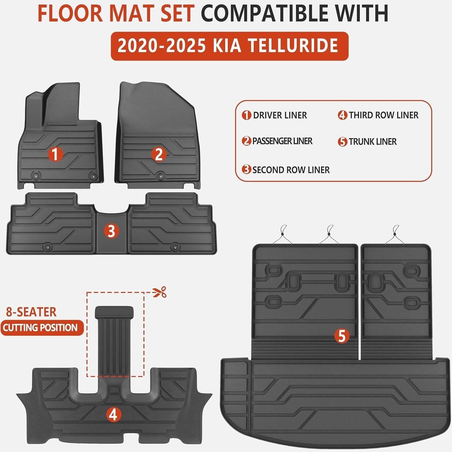 Floor Mats for Kia Telluride thumbnail