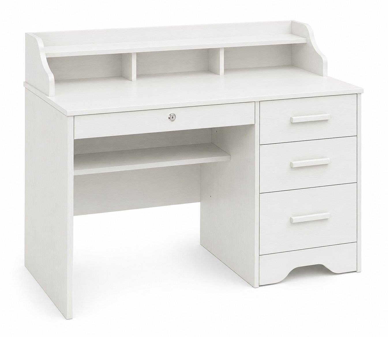 Minimalist white desk