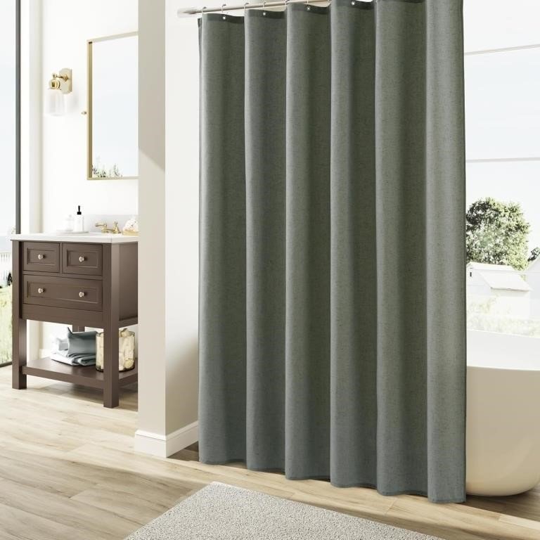 Naturoom Desert Sage Linen Shower Curtain, Country thumbnail