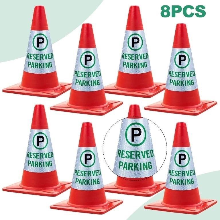 Oudain 8 Pack Reserved Parking Cone Sleeve Bright thumbnail