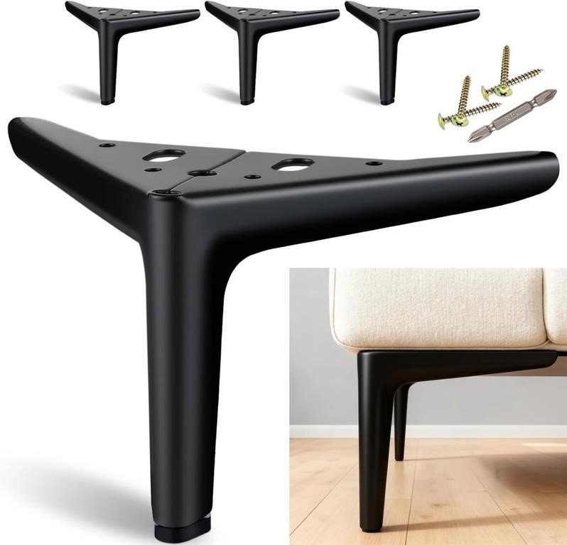 Black Furniture Legs Heavy Duty, Metal Legs 