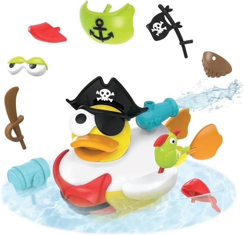 Yookidoo Jet Duck Pirate Bath Toy with Powered Wat