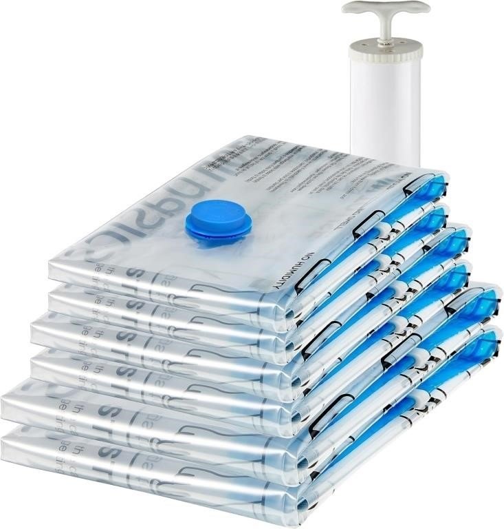 Amazon Basics Vacuum Compression Storage Bags with pump