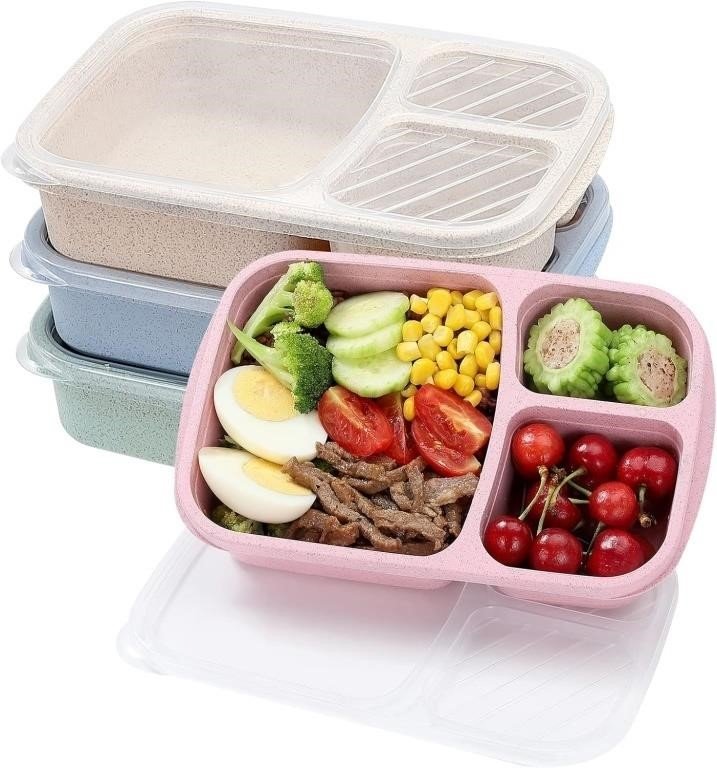 buluker 4-Pack Bento Lunch Box Set