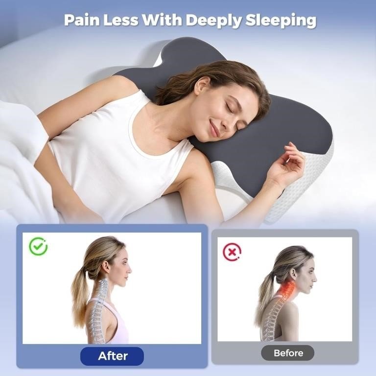 Cervical Neck Pillow for Pain Relief, Ergonomic Neck