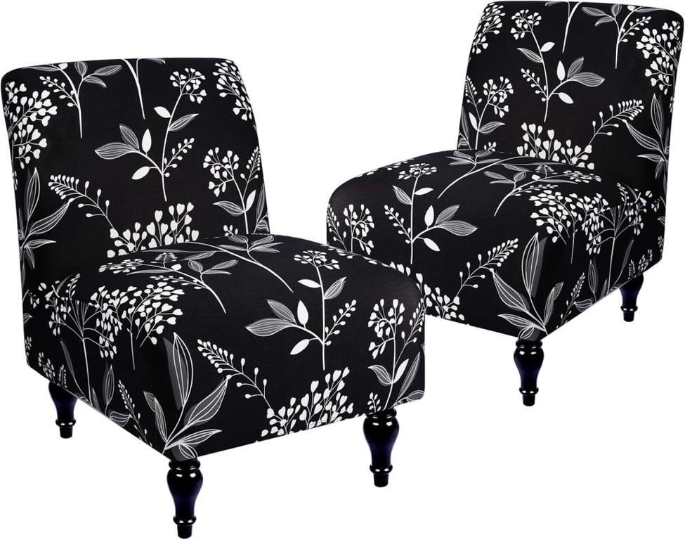 Iauddy Armless Accent Slipper Chair Cover Slipcover