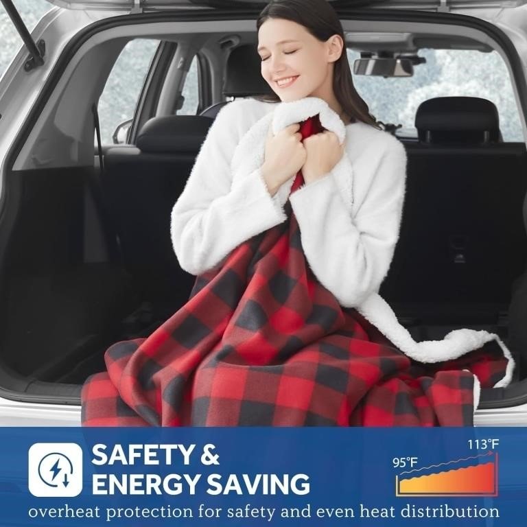 Sealy 12-Volt Heated Car Blanket, Portable Electric thumbnail