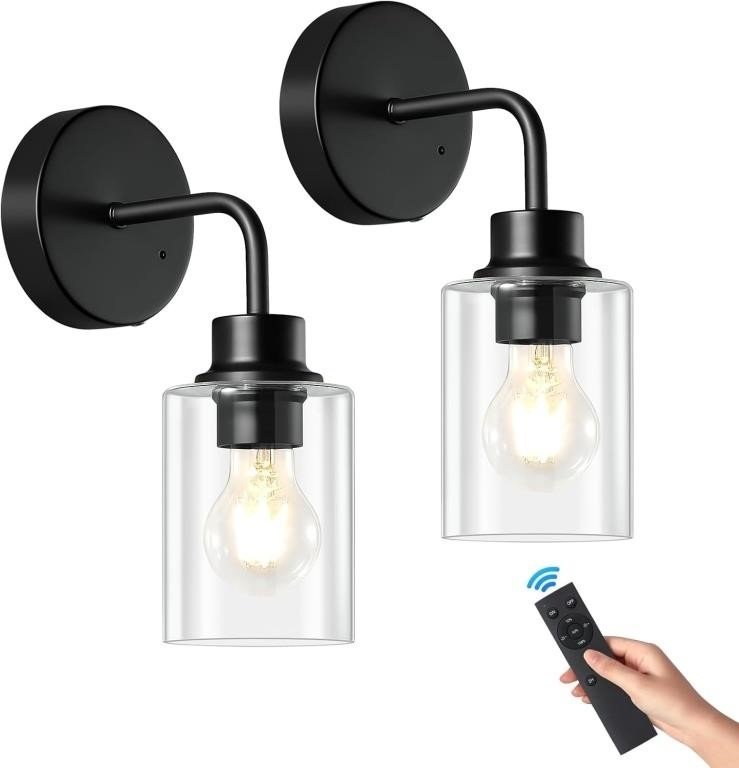 Battery Operated Wall Sconce Set of 2 - Dimmable Wireless thumbnail