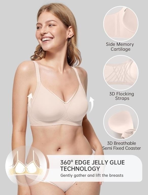Women Seamless Bra No Underwire Push Up thumbnail