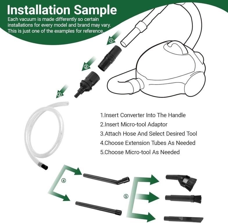 EZ SPARES Vacuum Crevice Attachment Kit thumbnail