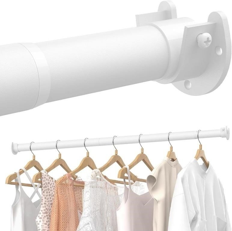 Supforce 2 PACK Closet Rods for Hanging Clothes