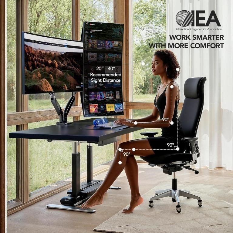 HUANUO Dual Monitor Stand for 13" to 40" Monitors thumbnail