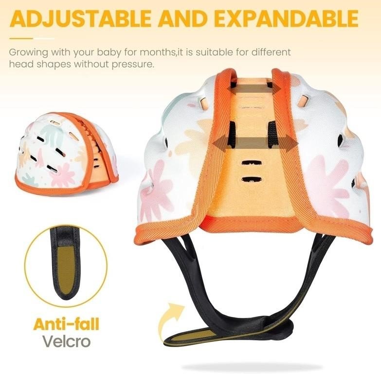 Baby Safety Helmet for Crawling & Walking - Orange Lion thumbnail