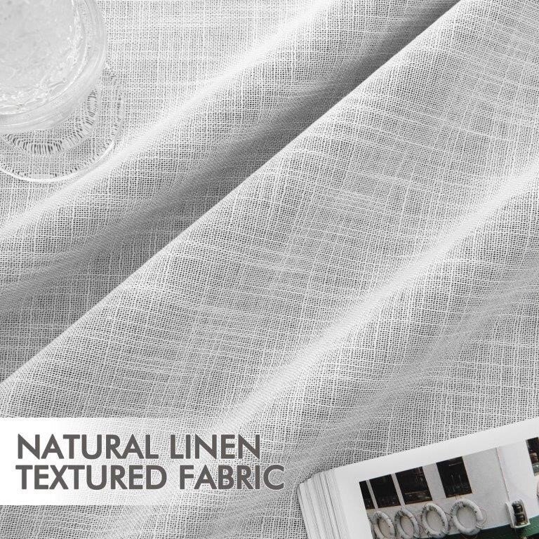 MIULEE 100% Blackout Linen Curtains 120" Length thumbnail