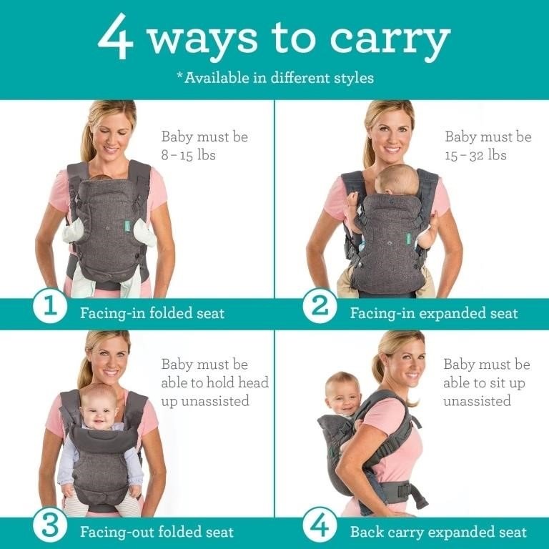 Infantino Flip 4-in-1 Convertible Baby Carrier thumbnail
