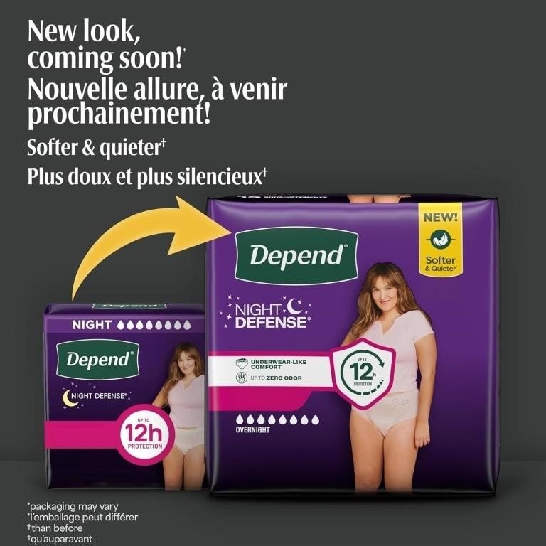 Depend Night Defense Adult Incontinence Underwear thumbnail