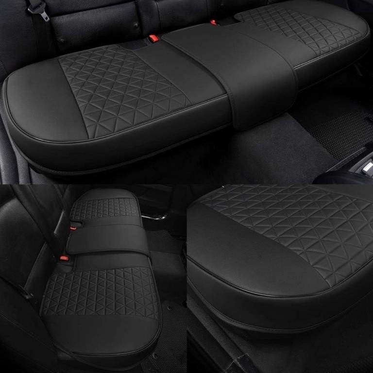 Black Panther Luxury PU Leather Rear Car Seat Cover thumbnail