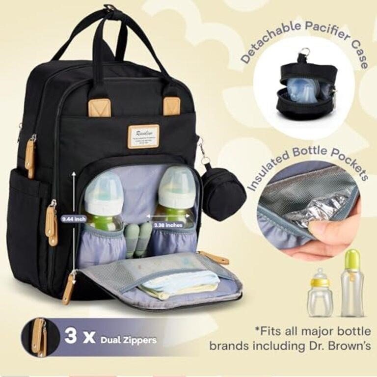 RUVALINO Diaper Bag Backpack, Multifunction Travel thumbnail